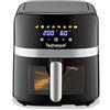 Techwood Friggitrice ad aria 8L - TFR-806SHD | Cucina sana con meno grassi | Capacità 8L fino a 2 kg di patatine | Pannello digitale touch | 8 programmi Techwood