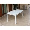 Magazzini Cosma S.P.A. Tavolo da giardino cuba allungabile, alluminio bianco ,220/280x100x75 cm