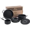 Baldassare Agnelli Batteria antiaderente AlBlack pentole in alluminio