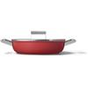 Smeg Tegame 2 manici con coperchio, 50's style, ø 28 cm, rosso