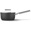 Smeg Casseruola 1 manico con coperchio, 50's style, ø 20 cm, nero