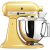 Kitchenaid Artisan, planetaria con testa reclinabile 4,8 lt, accessori in acciaio inox, majestic yellow