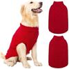 Mihachi Maglione a collo alto per cani, maglione invernale per cani, abbigliamento classico, lavorato a maglia, con foro per guinzaglio, per la stagione fredda