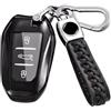 MEDZUK Custodia per Chiave Compatibile con Jeep Avenger 2022-2024 2025 Cover Chiave Auto, Guscio Chiave TPU con Portachiavi Accessori Protezione (Nero)