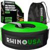Rhino USA Cinghia di Traino (7,6 cm x 6,1 m) - Resistenza alla Rottura di 13.600 kg - Corda di Recupero di Emergenza per Camion, UTV, ATV - Cinghia di Recupero Heavy Duty per Uso Offroad 4X4 - Verde