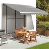 Annlera Tenda Da Sole 400x300 cm Tende Solari Da Balcone Tende Estensibili Da Esterno Tenda Parasole Tenda Da Sole Autoportante Tenda Da Sole A Bracci Antracite E Bianco