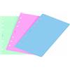 Filofax - Ricambio fogli a righe per quaderno ad anelli, colori alla moda