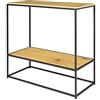 Selsey Tavolo consolle, Legno ingegnerizzato Metallo, Nero/Rovere, 80 x 80 x 36