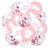 Aurasky Palloncini Battesimo Bimba 30 Pezzi, Il Mio Battesimo Scritta, Palloncini Orsetto Rosa Bianco Coriandoli, Decorazioni Battesimo Bimbo, Addobbi Battesimo per Festa Nascita Baby Shower