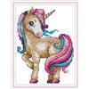 OWN4B Kit per Ricamo a Punto Croce Prestampati, OWN4B L'Unicorno Magico Immagini 11CT 18x22 cm Set di Ricami DIY