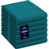 COTTONIVA Set di 6 Strofinaccio Cucina Cotone - Strofinacci Asciugapiatti Assorbenti resistente -Lavabili in Lavatrice Tovaglioli da Cucina 40x70 cm Teal
