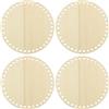PATIKIL 15cm Diametro Fondo del Cestino in Legno, 4pz Base Rotonda in Legno per Cestino all'Uncinetto Vuota per Fai Da Te Artigianato Intreccio Cesti Creazione Forniture Decorazione Casa