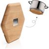 LUXANCO Sottopentola Magnetico con Leggio per Tablet e Supporto Telefono - Sottopentola Legno ideale per Pentole per induzione - Sottopentola per Induzione - Proteggi Piano Induzione