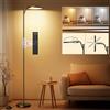 HANDSONIC Lampada da soffitto a LED da 32 W, dimmerabile, 183 cm, 3000 lumen, dimmerabile, con funzione memoria, 2700 K-6500 K, colore nero, lampada da terra a LED, timer da 1 H con telecomando per