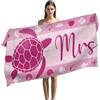 LXTOPN 180 x 90 cm, asciugamano grande in microfibra, per uomo e donna, ad asciugatura rapida, per coppie (tartaruga rosa)