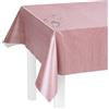LILENO HOME Tovaglia lavabile al metro, 180 x 140 cm (bordo tagliato) in lino, motivo rosa, impermeabile, ideale come tovaglia o runner da tavola per tenda da birra