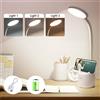 MAX EXCELL Lampada da Scrivania Led, Lampada da Scrivania Senza Fili con Funzione Protezione degli Occhi, Lampada Touch Control Collo Flessibile, 3 Livelli di Luminosità 3 Modalità di Illuminazione