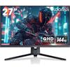 Monitor Gaming 27 Pollici, QHD 144 Hz Schermo, 1Ms, DCI-P3 90% Farbumfangs, Adap