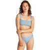 Calvin Klein Donna Top Bikini a Fascia Spalline Rimovibili, Blu (Faded Denim), XS