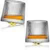 Webao Set di 2 bicchieri da whisky, 160 ml, in cristallo vecchio fashioned, senza piombo, per scotch, bourbon, cognac e cocktail, regalo per uomini, strisce verticali