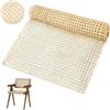 POFIBO Rattan Naturale Rotolo, 40cmx100cm Rattan Rotolo, Paglia di Vienna per Mobili, Sedia, Armadietto