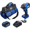 BGS 7390 | Kit avvitatore ad impulsi a batteria | senza spazzole | 550 Nm | 18 V | con accumulatore e caricatore rapido