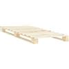 vidaXL Giroletto in Pallet a Doghe Classico Robusto Rustico Struttura Telaio Scocca Letto 100x200 cm Colore Naturale Legno Massello di Pino