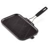 LE CREUSET Bistecchiera rettangolare in ghisa vetrificata con manico in silicone, 36 cm, Nero Matt, 20049000000400