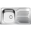 APELL SPA Lavello 1 vasca con gocciolatoio Apell Atmosfera 86x50 cm inox Destra