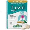 Naturando Respiro Tussil 400 Integratore alimentare per la tosse secca con Acido Ialuronico, Adatoda, Edera, Malva e Timo - 20 tavolette Gusto Menta
