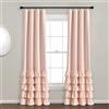 Lush Decor Allison - Tenda oscurante con volant, 100% foderata, 213,4 cm di lunghezza x 101,6 cm, colore: fard