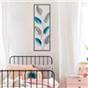Wallity Accessorio decorativo da parete in metallo, fatto a mano, 32 x 90 cm, 100% metallo (1,5 mm), design unico dipinto a mano, perfetto per la decorazione della casa e tocco personale