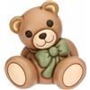 Thun Teddy con Fiocco, Grande, Ceramica, Collezione Altro novità 2025, 16,9 x 15,1 x 17,3 cm