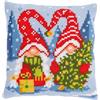 VERVACO Kit Cuscino Punto Croce GNOMI DI NATALE Set Ricamo Principianti Cuscini Gobelin Decorativi ca. 40 x 40 cm Accessori Per Lavoretti Creativi DIY Casa Decor Hobby Adulti Cross Stitch