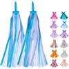 GUIZIYAO Stelle Filanti Bici Bambino, Stelle Filanti per Bicicletta, Frange per Manubrio Bici, Decorazioni per Bicicletta, Frange per Manubrio, Accessori per Bici Bambini Monopattino (E)