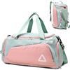 Outplea 40L Borsa Palestra in colori a contrasto Donna Grande, Zaino Borsa Sportivo con Scomparto per Scarpe, Borsone Piscina con Tasca Bagnata, Gym Duffel Bag per Fitness Viaggio, Rosa & Verde