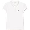 Lacoste PJ3594, Polo T-Shirt, Bambine e Ragazze, Bianco (Blanc), 8 anni