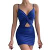 Generico Vestito Donna Invernale Elegante Vestito Donna Corto Elegante Con Paillettes Manica Lunga Vestito Paillettes Donna Curvy Vestiti Donna Invernali Festa Vestiti Donna Invernali Lunghi Bianchi (Blu, L)