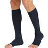 TOFLY® Calze a compressione (coppia), a compressione graduata 20-30 mmHg, opache, unisex, a punta aperta, calze a compressione alte al ginocchio per vene varicose, edema, periostite, allattamento