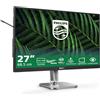 Philips Monitors27B2G5200 Monitor Full HD da 27 pollici, altezza regolabile, altoparlanti, Adaptive Sync (1920x1080, 75 Hz, 1x D-Sub, 1x HDMI 1.4, 1x DisplayPort 1.2, USB Hub) scuro/grigio