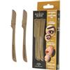 Hollywood Browzer Set da 2 Rasoi per Dermaplaning Viso Donna, Rimuove Peli e Cellule Morte Senza Dolore, Viso e Corpo, Lama in Acciaio Inox, Custodia Protettiva inclusa (Duo Oro)