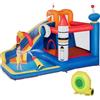 Outsunny Castello Gonfiabile per Bambini 3-8 Anni a tema Spazio con Borsa da Trasporto, 11 Paletti e Toppe Inclusi, in Tessuto Oxford, 340x270x227 cm