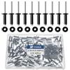 JTAREA 130 Pezzi 4,8 × 16 mm Rivetti Ciechi in Alluminio con Rondella Rivette a Testa Larga Rivetto a Testa Bombata Ribattini Pop (Nero)