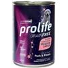 Generico Prolife Umido Cane Puppy Medium Large Sensitive Grainfree 400gr, alimento completo senza cereali per cani Adulti di tutte le taglie, gusto MAIALE e PATATE | 6 scatolette da 400 grammi l'una