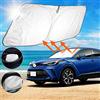 SHAOHAO Toyo*TA CHR 2018 2019 2020 2021 2022 Parasole in tessuto rivestito in argento, visiera parasole pieghevole, protezione dai raggi UV e dal calore, parabrezza compatibile con Toyota