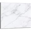 DarHaus Copri piano cottura induzione 60x52 cm copertura per piano cottura in vetroceramica 1 pezzi universale per piastre di cottura paraspruzzi tagliere in vetro temprato, Marmo bianco