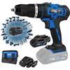 ENG PRO Trapano Avvitatore A Percussione - Linea Professionale Monobatteria ONE4ALL - A Batteria Velocità Max 1500 rpm, Mandrino Autoserrante in metallo 13mm 2 Batterie 2.0 Ah - ENG PRO