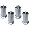 JIAOLUN123 4 Gambe per Mobili Acciaio Inossidabile Piedini per Mobili Tondo Gambe per Divani in Metallo Piedini Sostitutive Letto Tavolo Piede Vite M10(9.8cm)