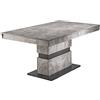 byLIVING CAVADORE - Tavolo da pranzo Marley, stile moderno, allungabile, effetto cemento, colore: grigio chiaro