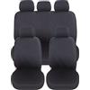 Auto Accessori Lupex Coprisedili per auto Universali, tessuto poliestere, set fodere protezione sedili, copertura adattabile, No Suv (Anteriori e Posteriori, G - Blu Scuro)